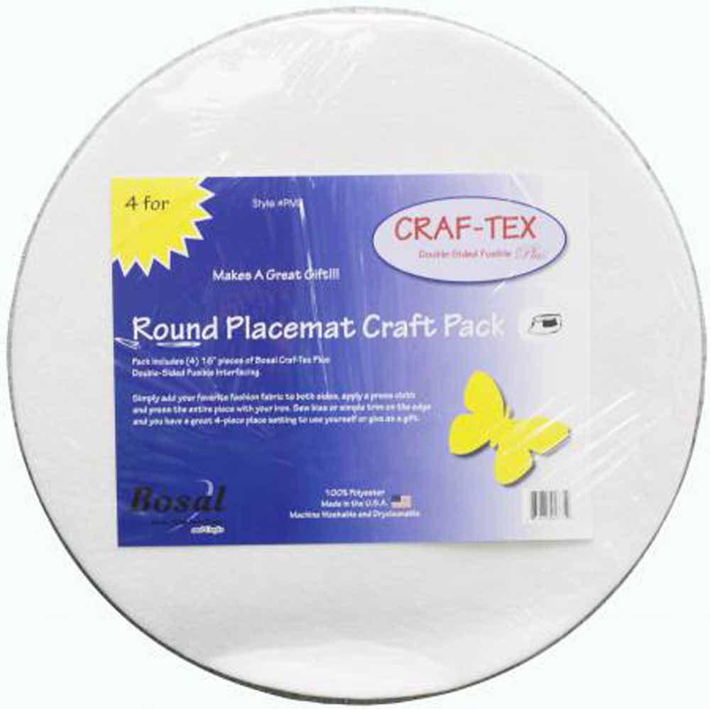CrafTex Round Placemat Set of 4 16″ Marent Crafts UK