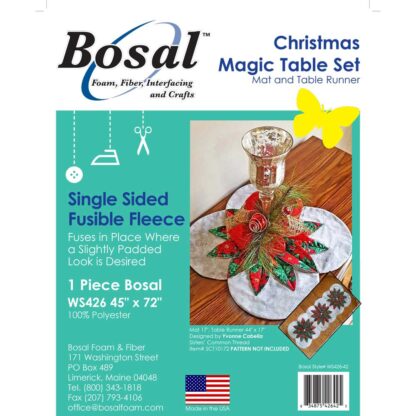 Bosal Single-Sided Fusible Fleece Christmas Magic Table Set